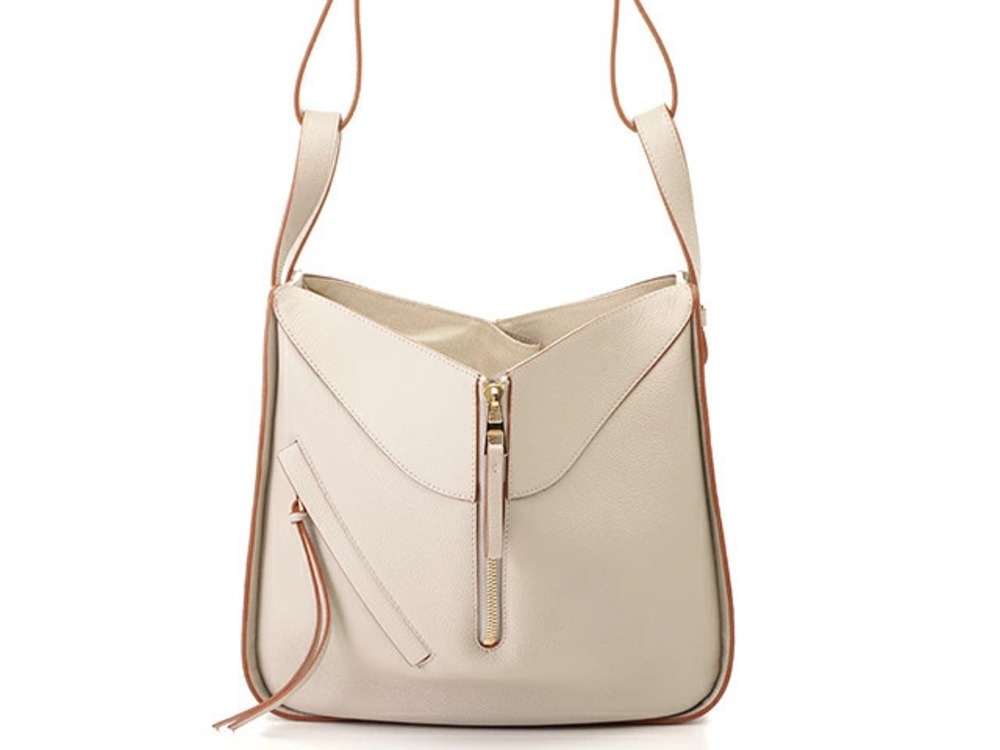 Loewe Hammock Bag Pebble Grain Calfskin Ghost
